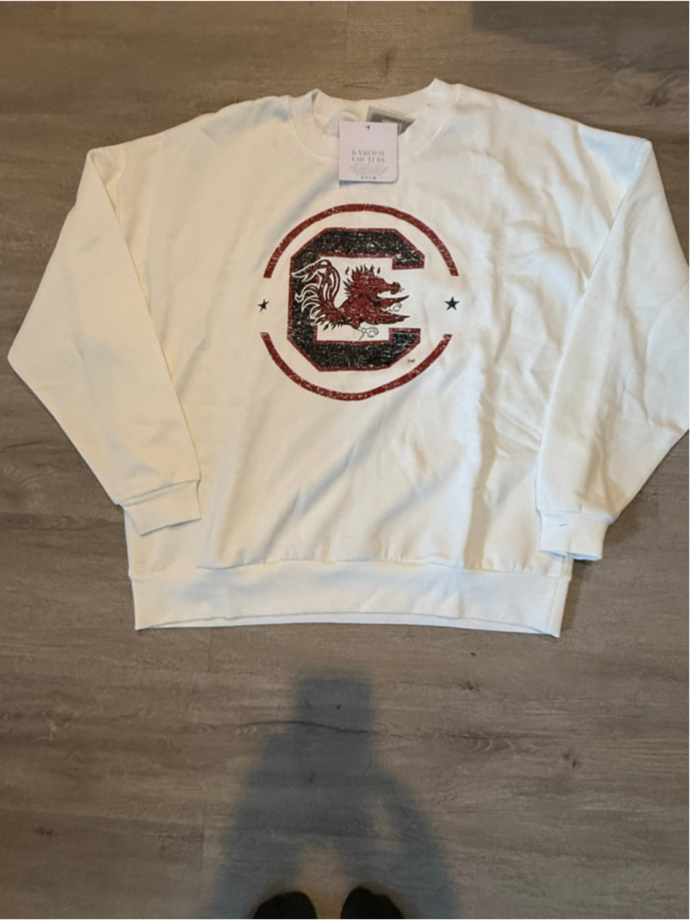 Women's Gameday Couture South Carolina Sweatshirt White Red Size M
